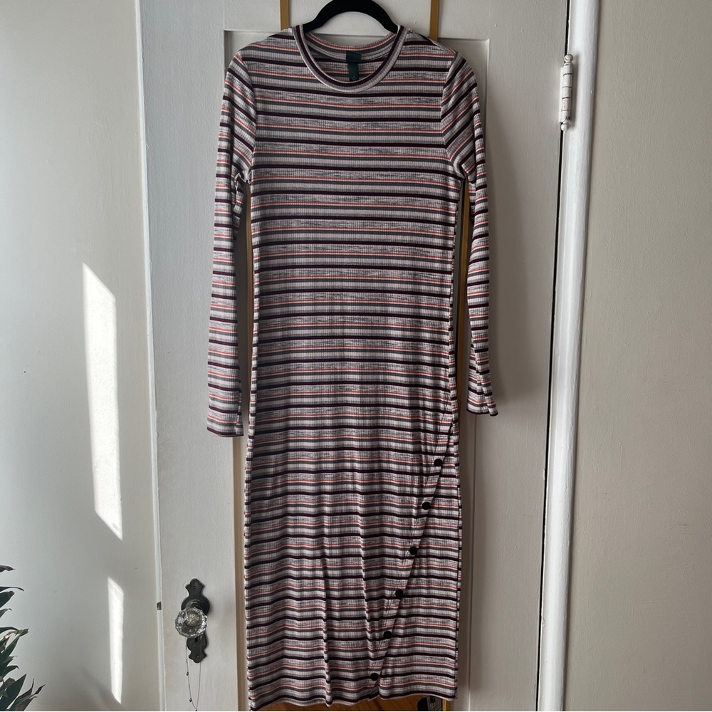 Wild Fable Long Sleeve Ribbed Bodycon Dress